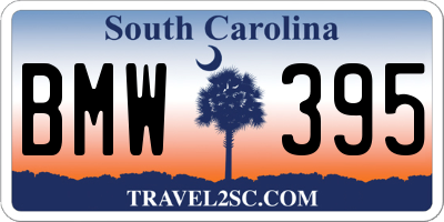 SC license plate BMW395