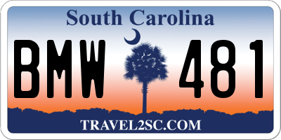 SC license plate BMW481