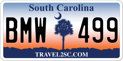SC license plate BMW499