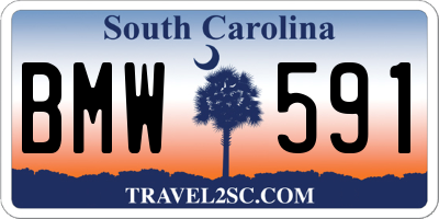 SC license plate BMW591