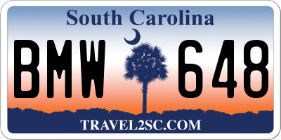 SC license plate BMW648