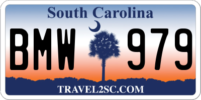 SC license plate BMW979