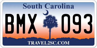 SC license plate BMX093