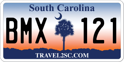 SC license plate BMX121