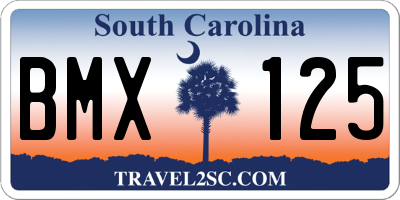 SC license plate BMX125