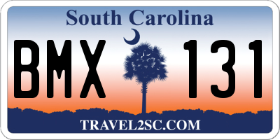 SC license plate BMX131