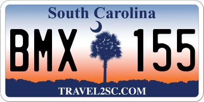 SC license plate BMX155