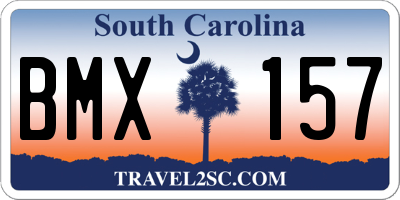 SC license plate BMX157