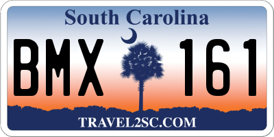 SC license plate BMX161