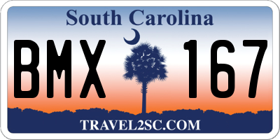 SC license plate BMX167