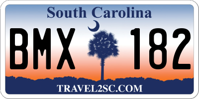 SC license plate BMX182