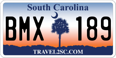 SC license plate BMX189