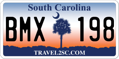 SC license plate BMX198