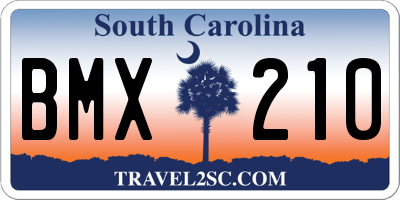 SC license plate BMX210