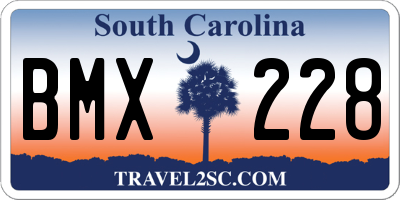 SC license plate BMX228