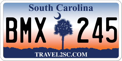 SC license plate BMX245