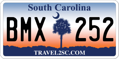 SC license plate BMX252