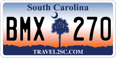 SC license plate BMX270