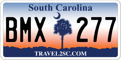 SC license plate BMX277