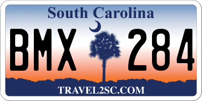 SC license plate BMX284
