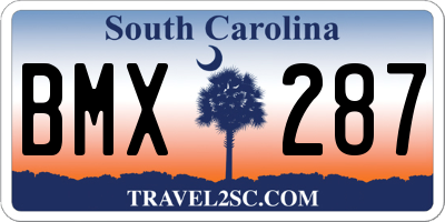 SC license plate BMX287