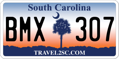 SC license plate BMX307