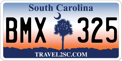 SC license plate BMX325