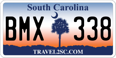 SC license plate BMX338