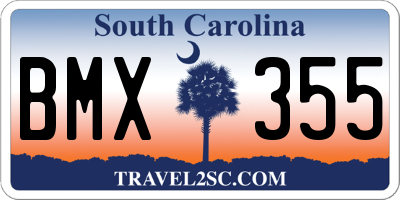 SC license plate BMX355