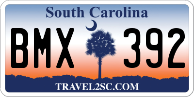 SC license plate BMX392