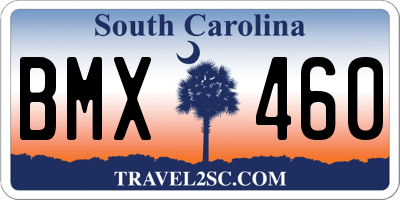 SC license plate BMX460