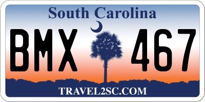 SC license plate BMX467