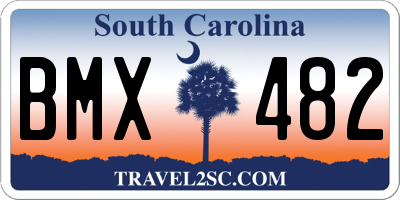SC license plate BMX482