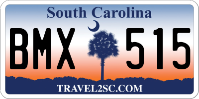 SC license plate BMX515
