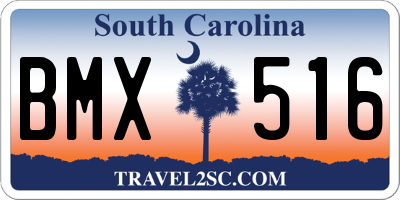 SC license plate BMX516