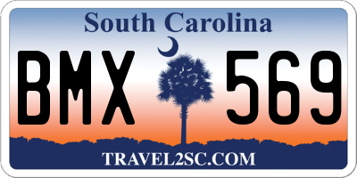 SC license plate BMX569