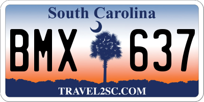 SC license plate BMX637