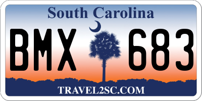 SC license plate BMX683