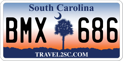 SC license plate BMX686