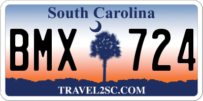 SC license plate BMX724
