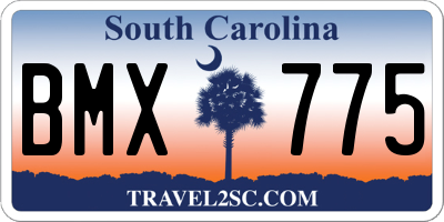 SC license plate BMX775