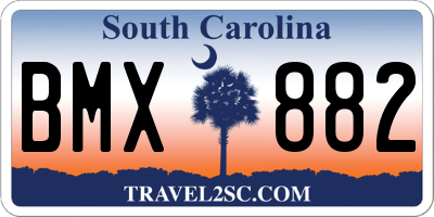 SC license plate BMX882