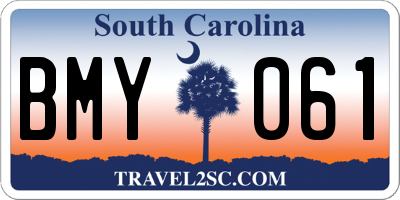 SC license plate BMY061