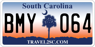 SC license plate BMY064