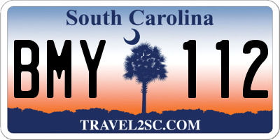 SC license plate BMY112