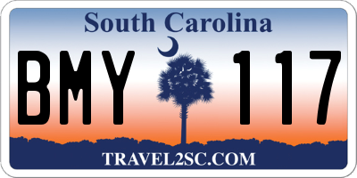 SC license plate BMY117