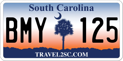 SC license plate BMY125