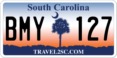 SC license plate BMY127