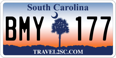 SC license plate BMY177