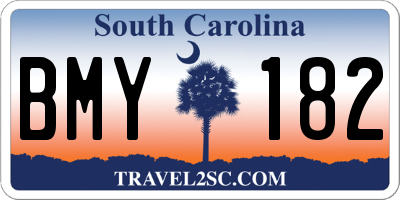 SC license plate BMY182